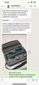 Máquina ladrilhadora com 2 Baterias incluídas