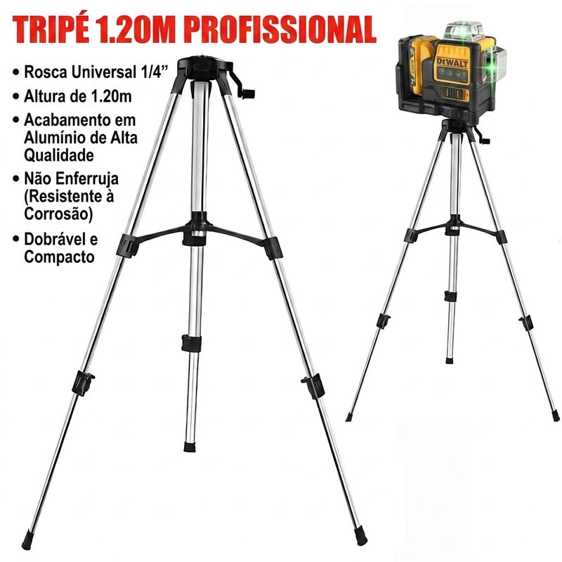 Tripé 1.20m extensível rosca universal