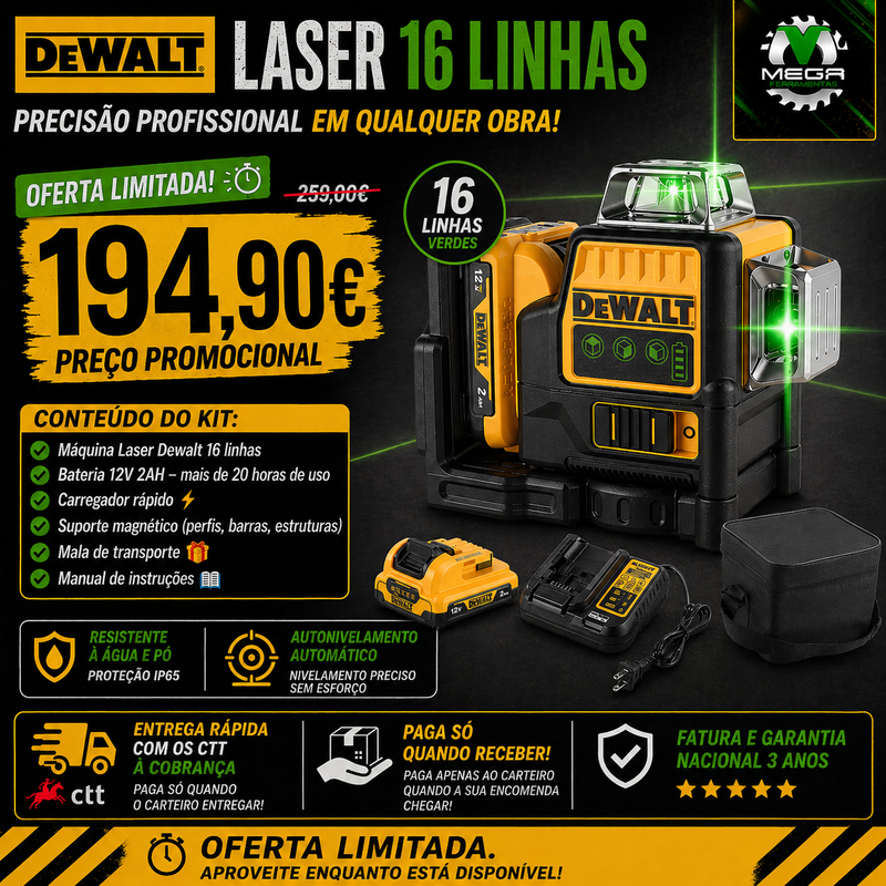 Laser 16 Linhas verdes dewalt original fatura! 📞 960 484 531