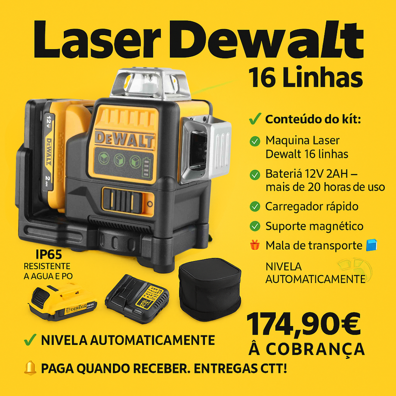 Laser 16 Linhas Dewalt 12v